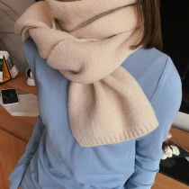 Xixi Women Europe Station 2020 winter New ins Wind Joker classic couple warm solid color knitted scarf