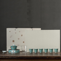 Taofu full flower Bingmei ceramic kung fu tea set household Japanese teapot with pot bearing whole set of tea set