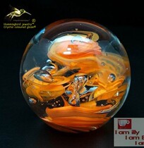 Exquisite bookcase bookshelf glazed decoration car head crystal ball ornaments medium orange series manager recommended