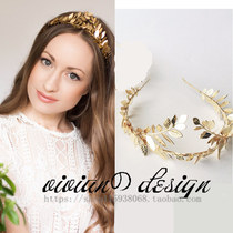Baroque female European and American single handmade crown hair crown photography bride Roman retro style hair accessories