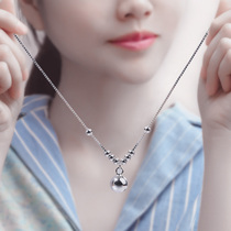 925 sterling silver necklace female pendant transfer beads choker silver jewelry sweater chain accessories chain 2021 New Tide