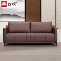 Modern simple office technology leather sofa business reception guest technology leather sofa fashion combination F-2035