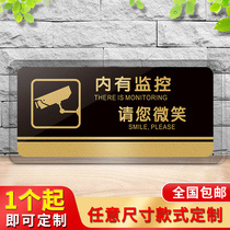 There is a monitoring please smile acrylic signs signs men and women please do not ban smoking tips sign carefully slip meet the head save water make custom