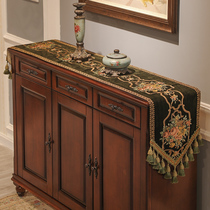 Eurostyle table flag upscale luxury American light extravagant table decoration cloth strip tea table TV cabinet cloth art shoe cabinet cover towels