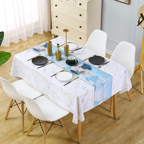 Leather tattoo pvc table cloth waterproof and oil-free anti-burn-proof table cloth tea table cushion desktop rectangular plastic table cloth