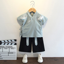 Hanfu Boy Summer short sleeve floating in Chinese Wind Childrens clothing Ancient clothes Kindergarten to perform original summer dress Tang dress