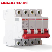 Delixi three-phase miniature circuit breaker air switch DZ47 overload short circuit protector three four-wire open