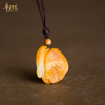 (Zhuoyu Museum) More than a year Xinjiang Hetian jade seed material Huang Qinyu pendant pendant Su Gong special price