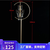  2019 new wedding props wrought iron scepter road guide Crystal chandelier Road guide banquet stage decoration window