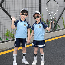 Kindergarten Garden Suit Summer Clothing Childrens Class Clothes Elementary School Uniforms Summer College English Breeze Short Sleeves Two Sets