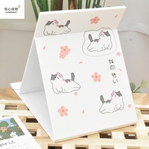 Mirror household small desktop makeup ins portable cartoon folding paper mirror large creative cute girls dormitory