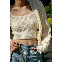 MICHELLY MO slim thin hemp pattern short solid color sling