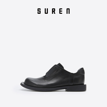 Vegetarian SUREN spring and autumn leather small leather shoes womens casual flat single shoes one pedal loafers 058