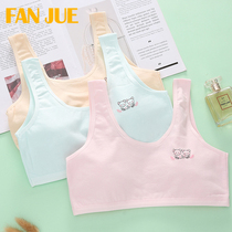 New adolescent girls developmental period cartoon print bra cotton underwear big girl vest junior high school students