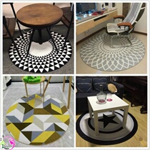 Swivel chair floor mat carpet round ins style computer chair Nordic style hanging basket cushion hanging chair Korean simple modern