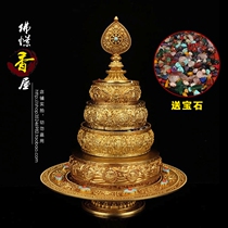Hui Baoan Buddha with Manzah C Nepalese craftsmanship Tibetan Buddhism Myitong altar City for a brass Manza pan Mancha