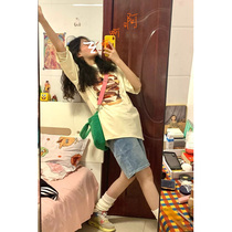 Denim Shorts Women 50% Pants 2022 New Summer High Waist Display Slim Straight Slim Pants Little Sub 5 Points Mid Pants