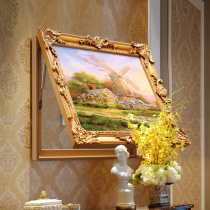 European meter box decorative painting between Fuyun simple European push-pull hanging painting empty box mural landscape meter oil painting