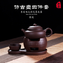 Restaurant Hotel Teahouse Kung fu soup Large set Purple sand pot Yixing Purple sand Teapot Ceramic health stew pot