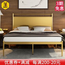 European-style modern minimalist princess wrought iron bed Iron frame Steel frame Double single adult children 1 2 1 5 1 8 meters