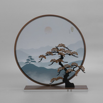 New Chinese iron art Yinggeong Acrylic Scenery Screen Soft Dress Mercy hotel Xuanguan Exhibition Hall Sales Department Furnishing