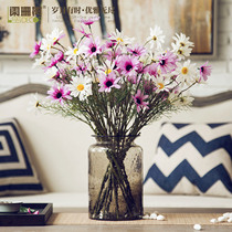 Shanshan tree-rainy Daisy Daisy set living room simulation flower fake flower silk flower Glass Vase ornaments