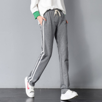Sports Pants Womens Pants Casual Pants Casual Pants 2021 Spring High Waist Gray Straight Pants Loose Slim Student School Pants