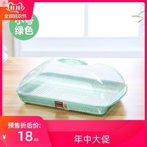 Double-layer water cup with lid Living room drain plate Square plastic dinner plate Bread plate Household fruit plate Teacup tray