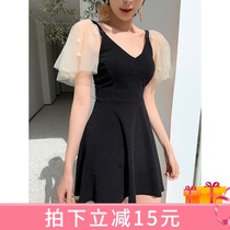 2021 New Swimwear Women Bikini Conservative Explicit slim Belly Sexy Big Chest MM Bubble Spa Loose Swimsuit