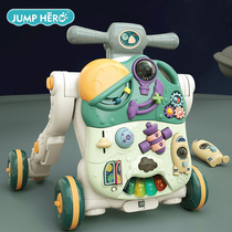 Baby walker anti-o-leg trolley Childrens multi-function anti-rollover Baby 7-18 months can sit and push