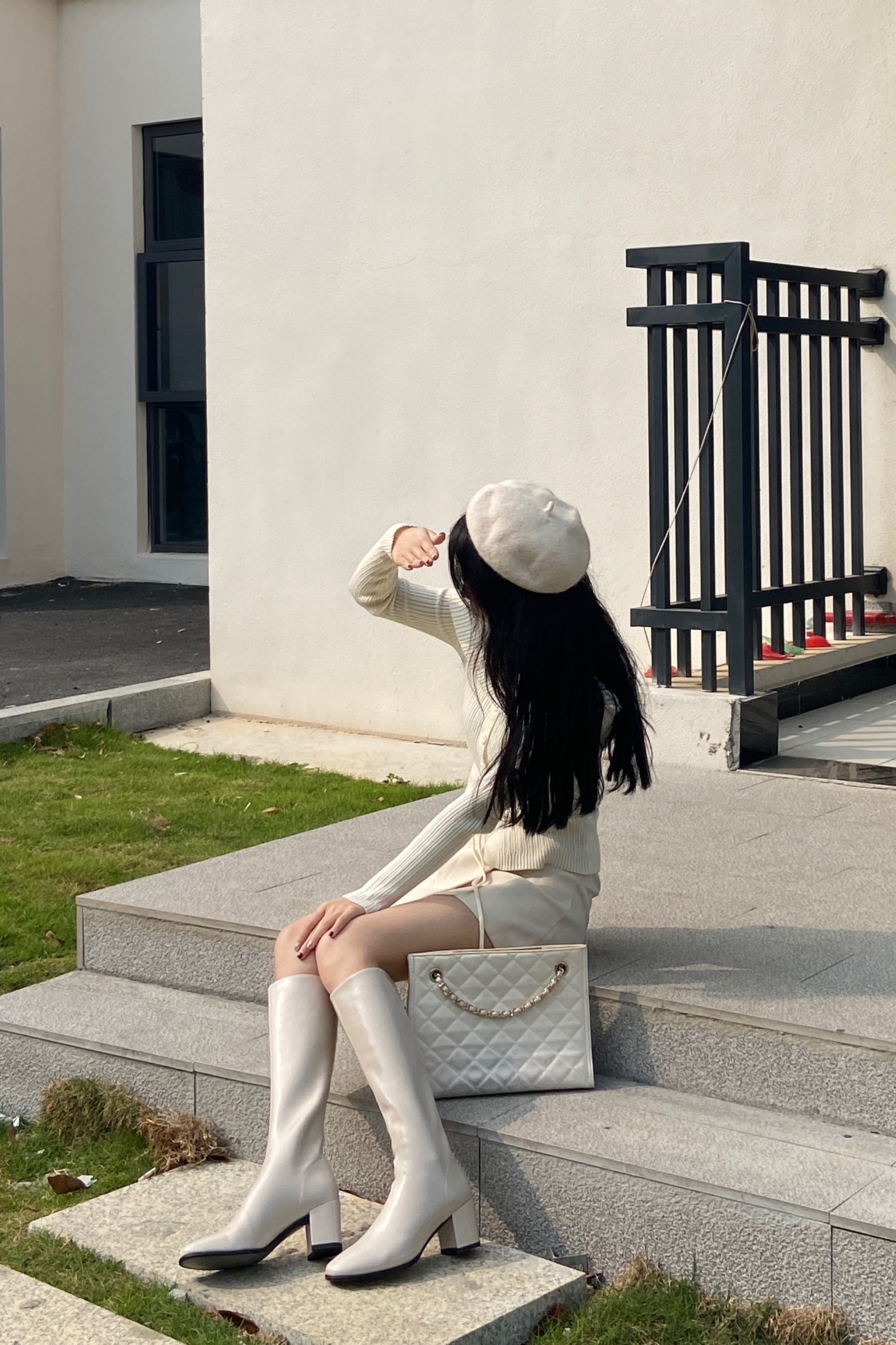 biiya比雅独立工作室 不过膝长筒靴高筒骑士女靴