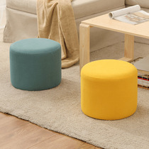 Stool home cloth art short stool sofa Stool Living Room Fashion Round Stool Creativity Cute Internet Red Little Bench Sloth Sitting Mound