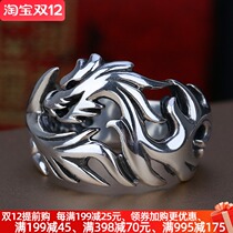 Chuanxin silver jewelry 925 sterling silver mens ring Dragon gas personality Thai silver ring male silver ring to send boyfriend