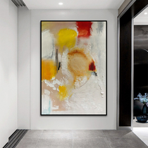 Entrance porch decorative painting abstract corridor aisle end mural vertical version light luxury atmosphere sofa background wall painting