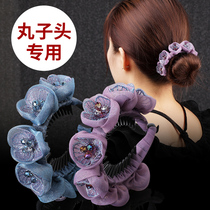 Meatball head grab clip Clipper 2019 new female elegant hairclip back head artifact temperament flower clip headgear
