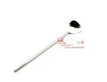 Triangle Head Sucker Type Stainless Steel Coffee Spoon Coffee More Iron Coffee Spoon Long Stirring Spoon Ice Drinking Spoon