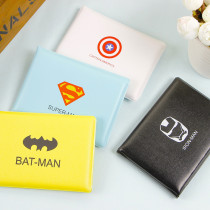 Cartoon Super Heroes League Superman Batman Leather Drivers License Cover Drivers License Clip Driving Certificate Set Card Set