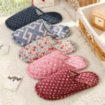 Autumn and winter New couple Baotou pure cotton Slipper soft bottom does not hurt solid wood floor special home slippers silent