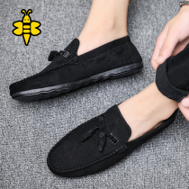  Fashion mens British style Doudou shoes 2020 driving shoes one pedal cloth shoes soft sole non-slip comfortable lazy shoes men