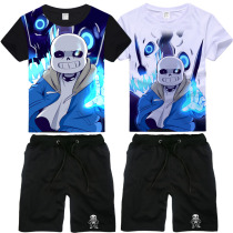 Under legend T-shirt Undertale skeleton summer dress short sleeve childrens clothing under legend sans clothes suit