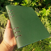 (Leather texture * dark green) A5 thickened material soft leather surface loose-leaf version B5 large detachable book access record this meeting record Cornell 5r efficient notebook efficiency manual