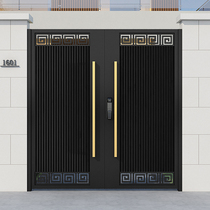 Imperial Charm Workshop Intelligent Villa Courtyard Gate Modern Extreme Minimalist Aluminum Art Electric Yard Door Wall Stainless Steel Double Door