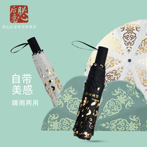 The Forbidden City of the Forbidden City with Shading Umbrella Black Glue Coating Sun Protection UV Rays Sunny Umbrellas Fashion Adults