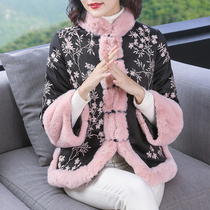 Retro Chinese style button cotton padded jacket 2020 autumn and winter New coat embroidery improved Tang suit coat cotton women