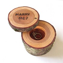 Solid wooden box jewelry box ring ring ring collection box Hand wedding props Valentines Day creative gift box