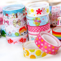 Korean version of cute cartoon tape small color decorative tape DIY color tape a variety of mixed hair