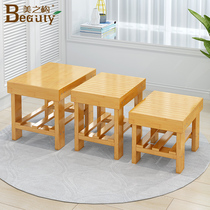Short stool small bench square stool domestic children adult living room sofa tea table brief modern footstool kid wearing a footstool