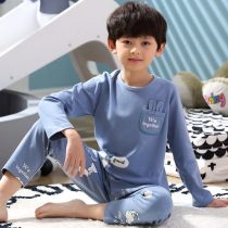 Boy Sleepwear Long Sleeve Pure Cotton Spring Autumn Season Children baby Grand Scouts Whole cotton Middle school Winter Thin suit
