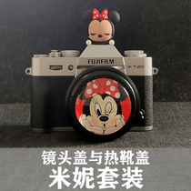  Mickey Mouse set SLR camera cute cartoon lens cover Hot shoe cover Suitable for Canon Nikon Fuji etc