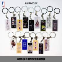 NBA star Kobe Curry James key chain male personality creative hanging HD ring ring pendant